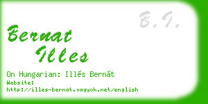 bernat illes business card