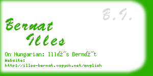 bernat illes business card